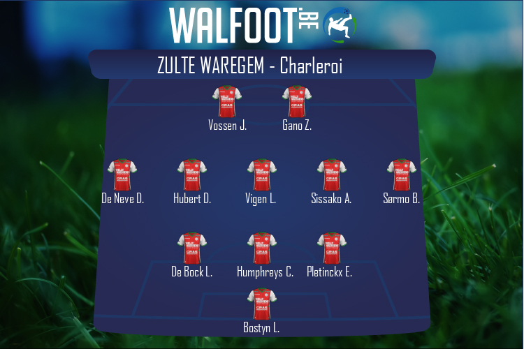 Composition Zulte Waregem | Zulte Waregem - Charleroi (22/08/2021)