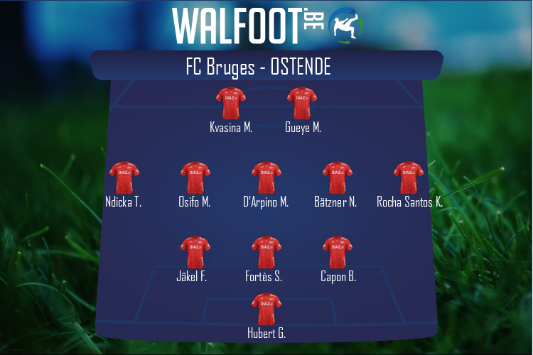 Composition Ostende | FC Bruges - Ostende (10/09/2021)