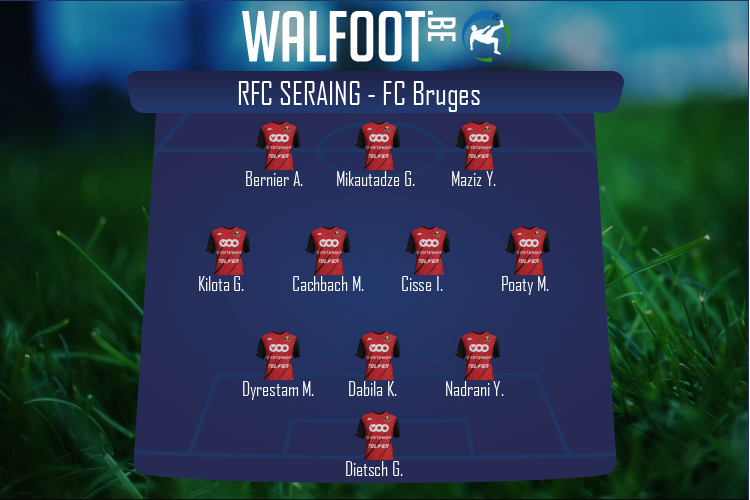 Composition RFC Seraing | RFC Seraing - FC Bruges (05/03/2022)