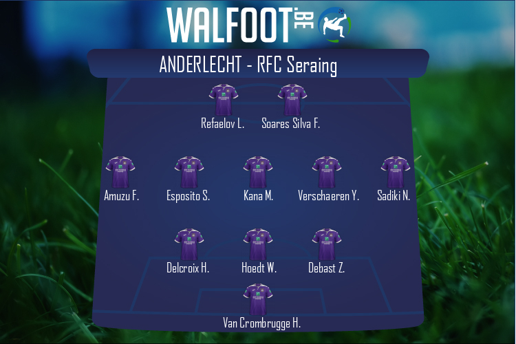 Composition Anderlecht | Anderlecht - RFC Seraing (07/08/2022)