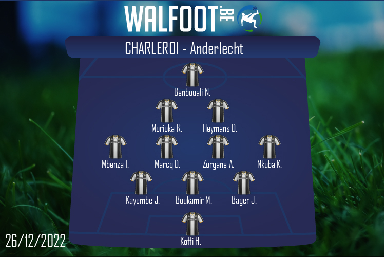 Composition Charleroi | Charleroi - Anderlecht (26/12/2022)
