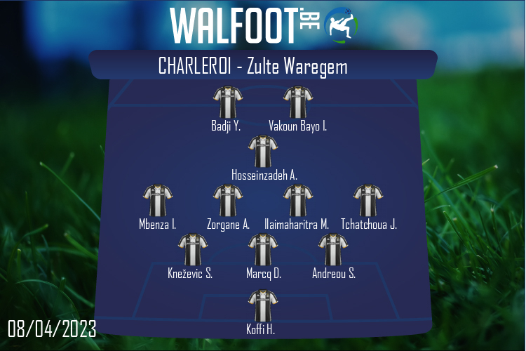 Composition Charleroi | Charleroi - Zulte Waregem (08/04/2023)