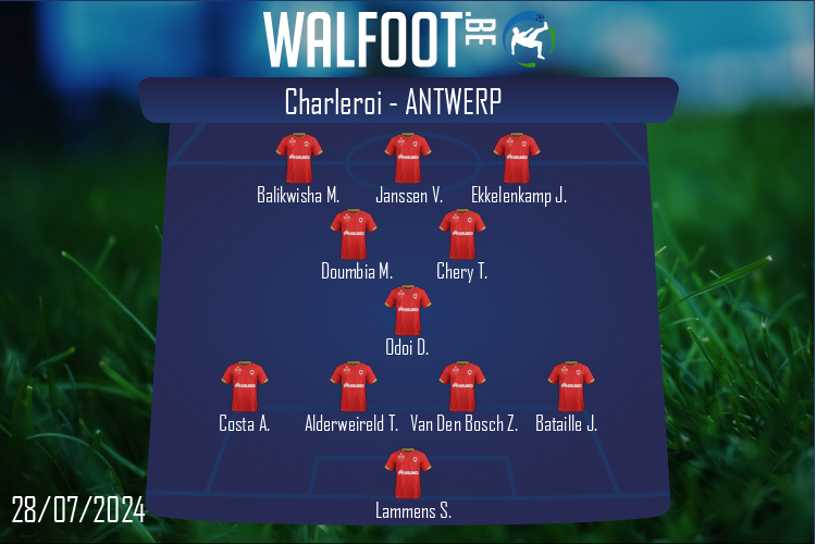 Composition Antwerp | Charleroi - Antwerp (28/07/2024)