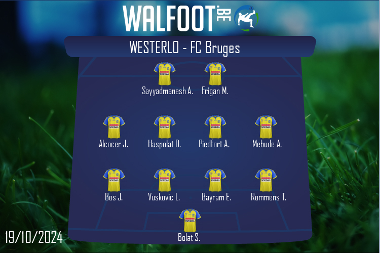 Composition Westerlo | Westerlo - FC Bruges (19/10/2024)
