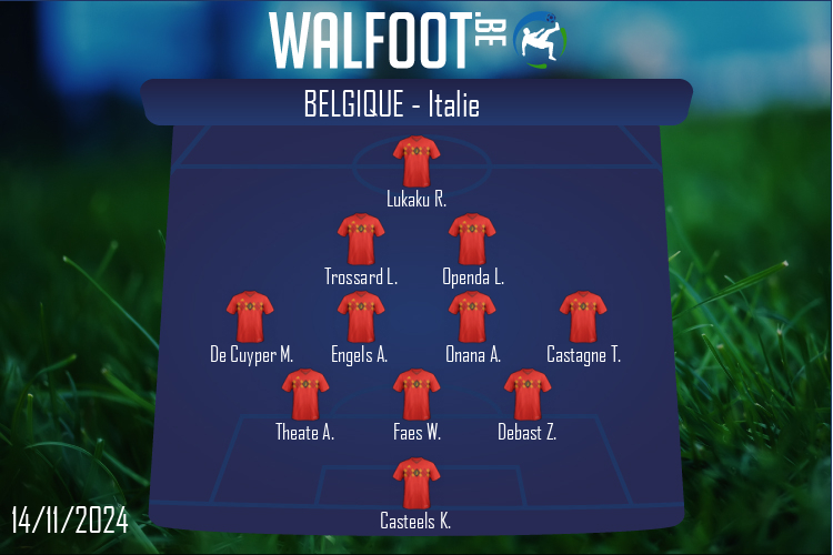 Composition Belgique | Belgique - Italie (14/11/2024)