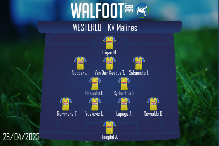 Composition Westerlo | Westerlo - KV Malines (26/04/2025)