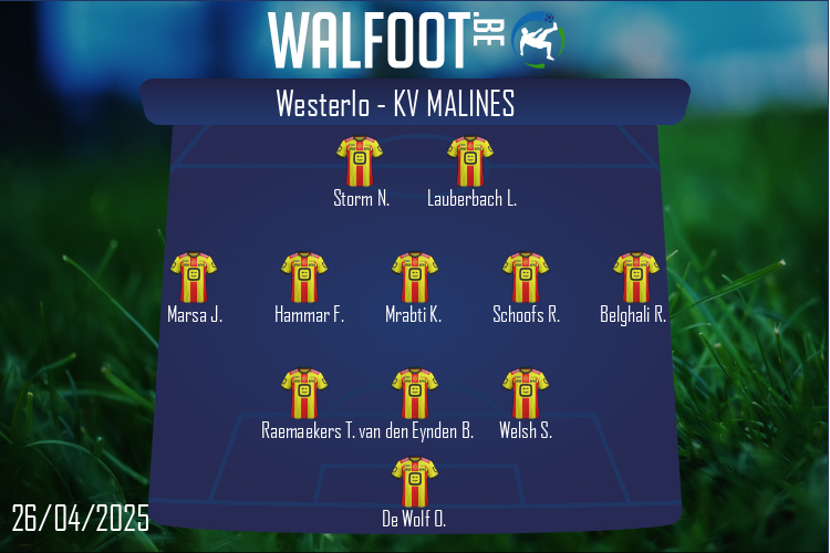Composition KV Malines | Westerlo - KV Malines (26/04/2025)
