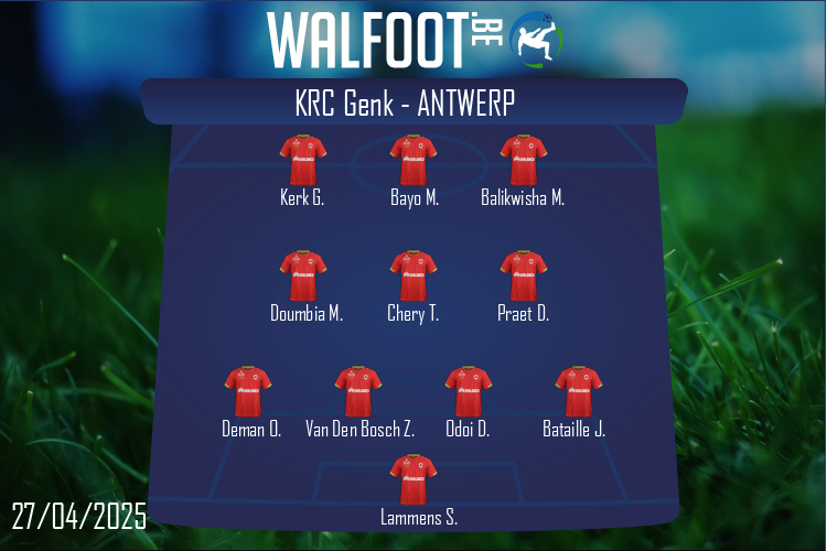 Composition Antwerp | KRC Genk - Antwerp (27/04/2025)
