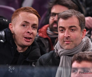 Adrien Trebel en tribunes à Charleroi avec Mogi Bayat