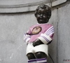 📷 Manneken Pis aux couleurs du derby bruxellois