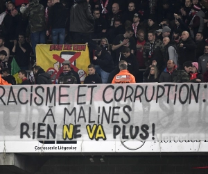 📷 Les Rouches avaient préparé plusieurs banderoles contre le KV Malines