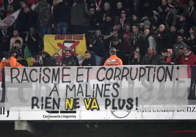 📷 Les Rouches avaient préparé plusieurs banderoles contre le KV Malines