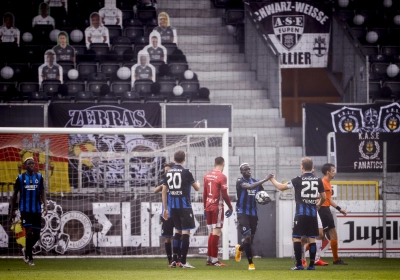 Il y avait des supporters en...carton lors d'Eupen-Club de Bruges