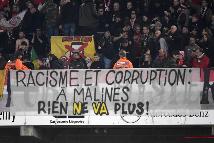 📷 Les Rouches avaient préparé plusieurs banderoles contre le KV Malines